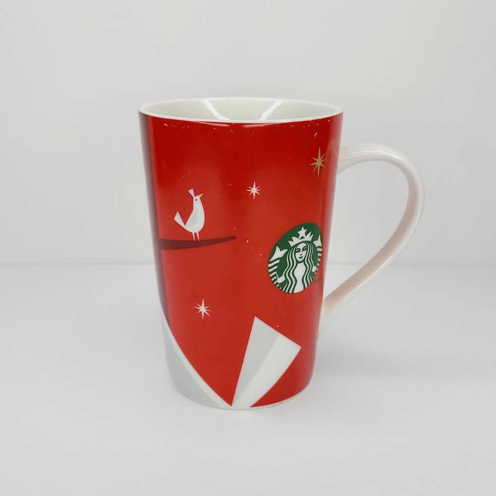 Starbucks Christmas Mug RARE Red Partridge Bird 2012 Coffee Cup
